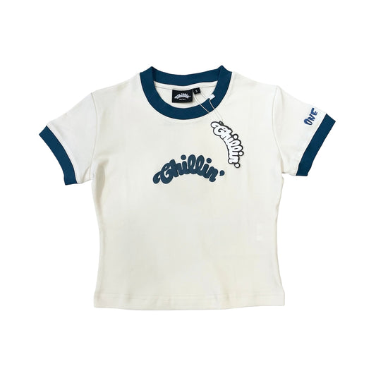 Women's RINGER S/S TEE - T.BLUE