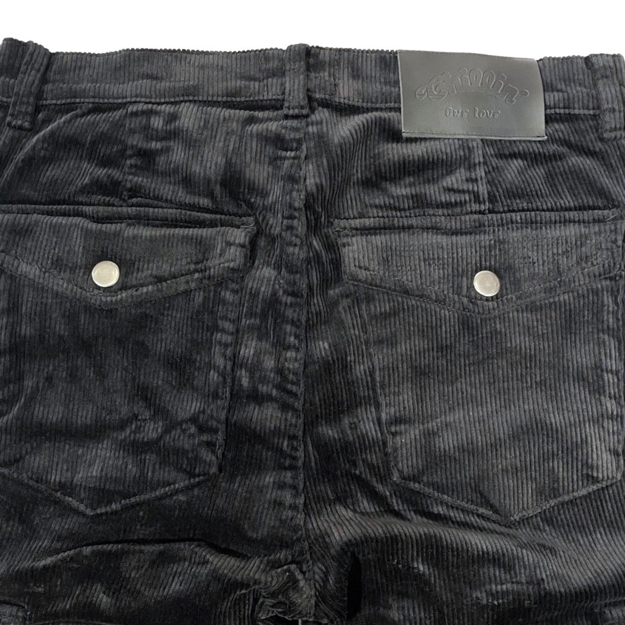 CORDUROY CARGO PANTS - BLACK