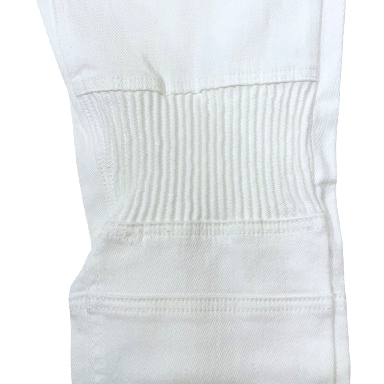 WHITE STRETCH DENIM PANTS