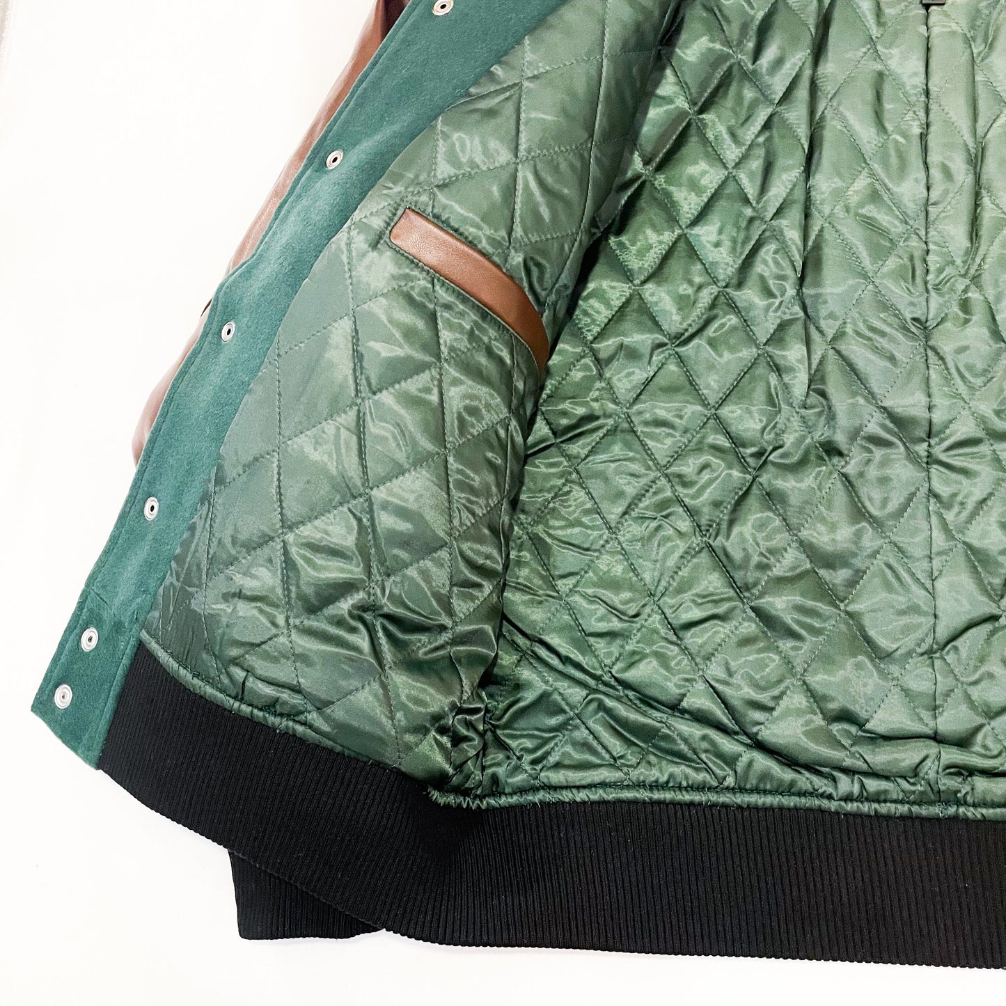 LIVE 2 CHILL CHILL 2 LIVE STADIUM JACKET - GREEN / BROWN
