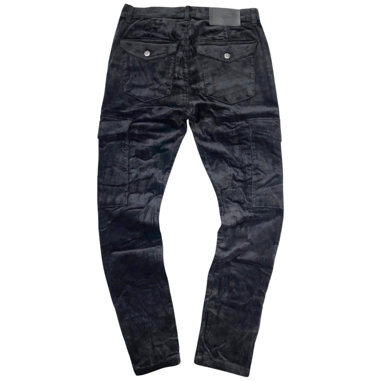 CORDUROY CARGO PANTS - BLACK