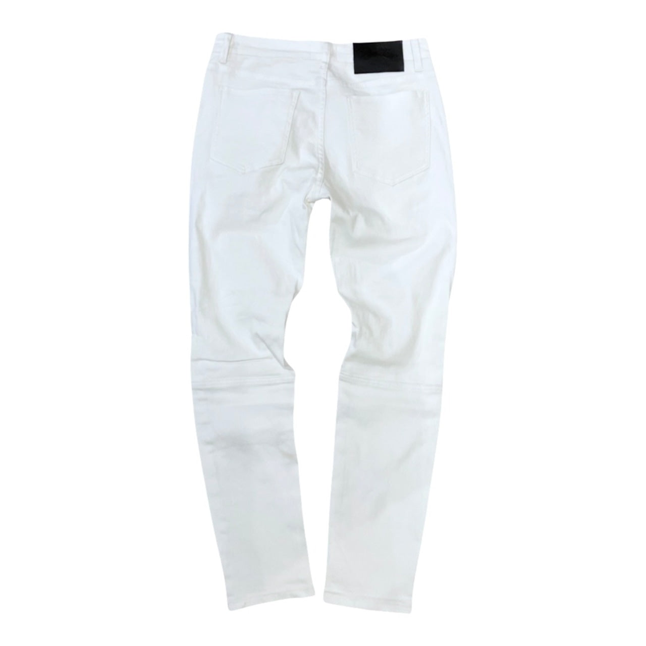 WHITE STRETCH DENIM PANTS