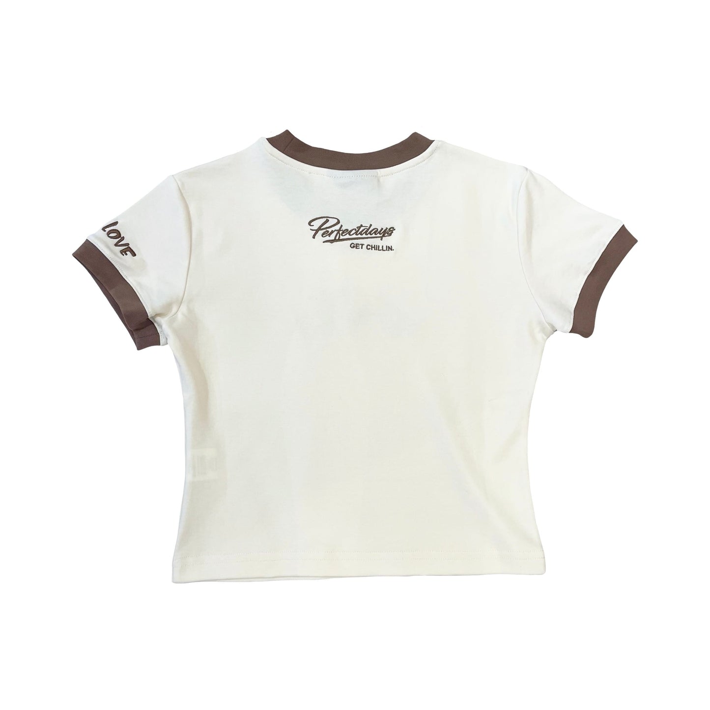 Women's RINGER S/S TEE - BROWN