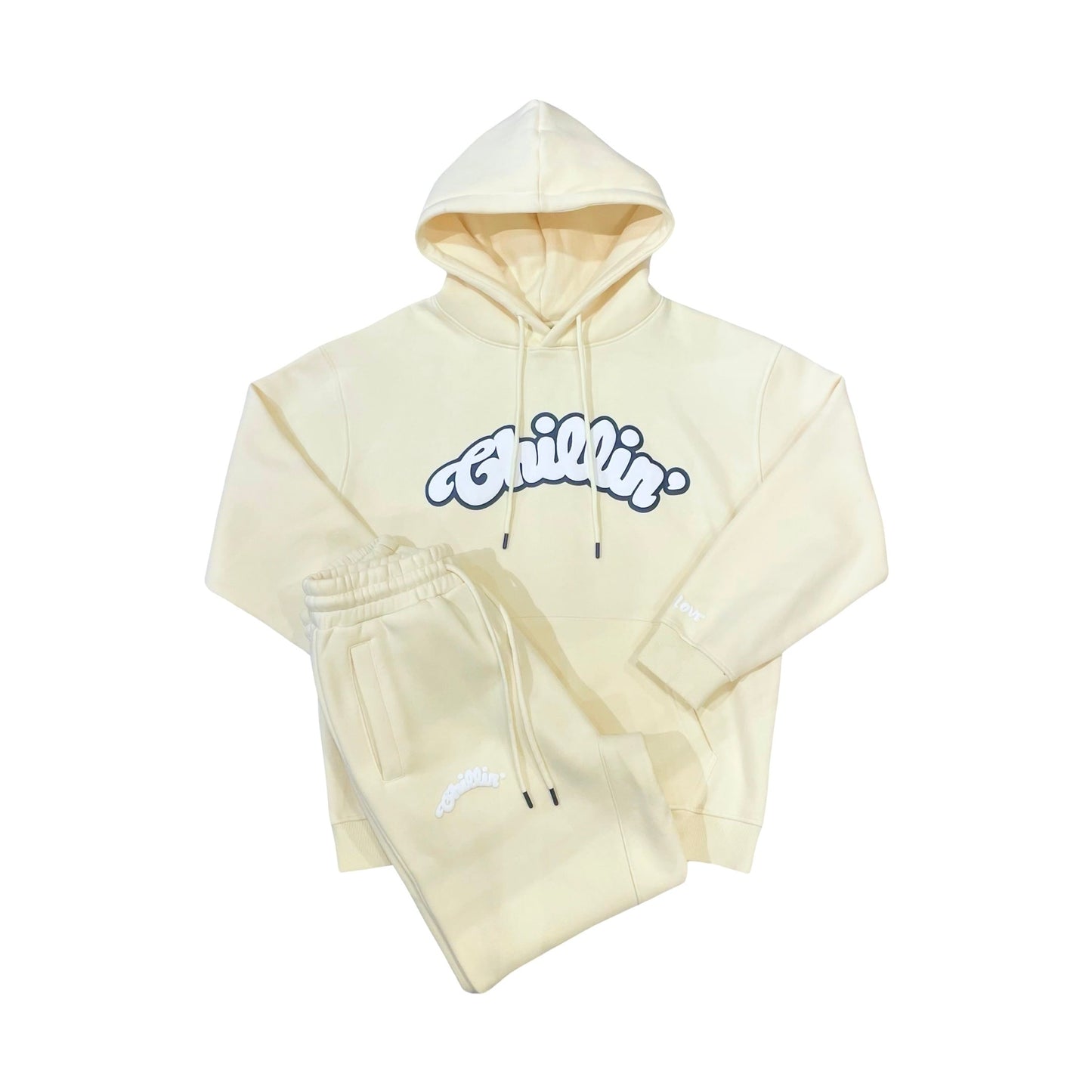 BIG LOGO SWEATSUIT SET - CREAM