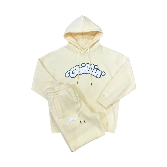 BIG LOGO SWEATSUIT SET - CREAM