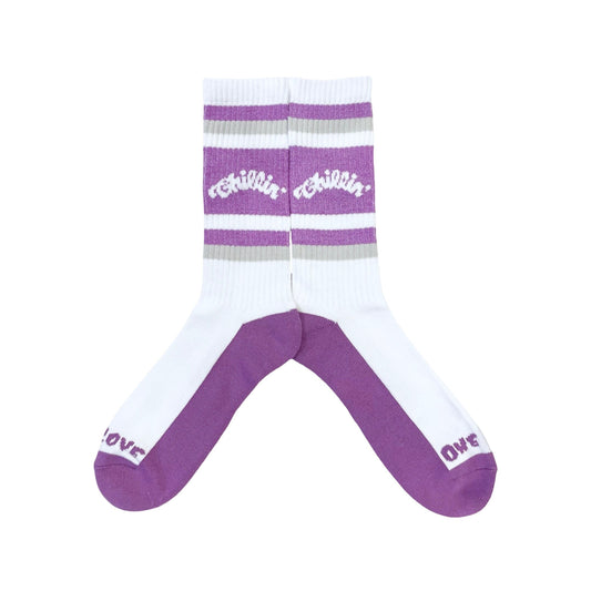 LUMINOUS LOGO SOCKS - PURPLE