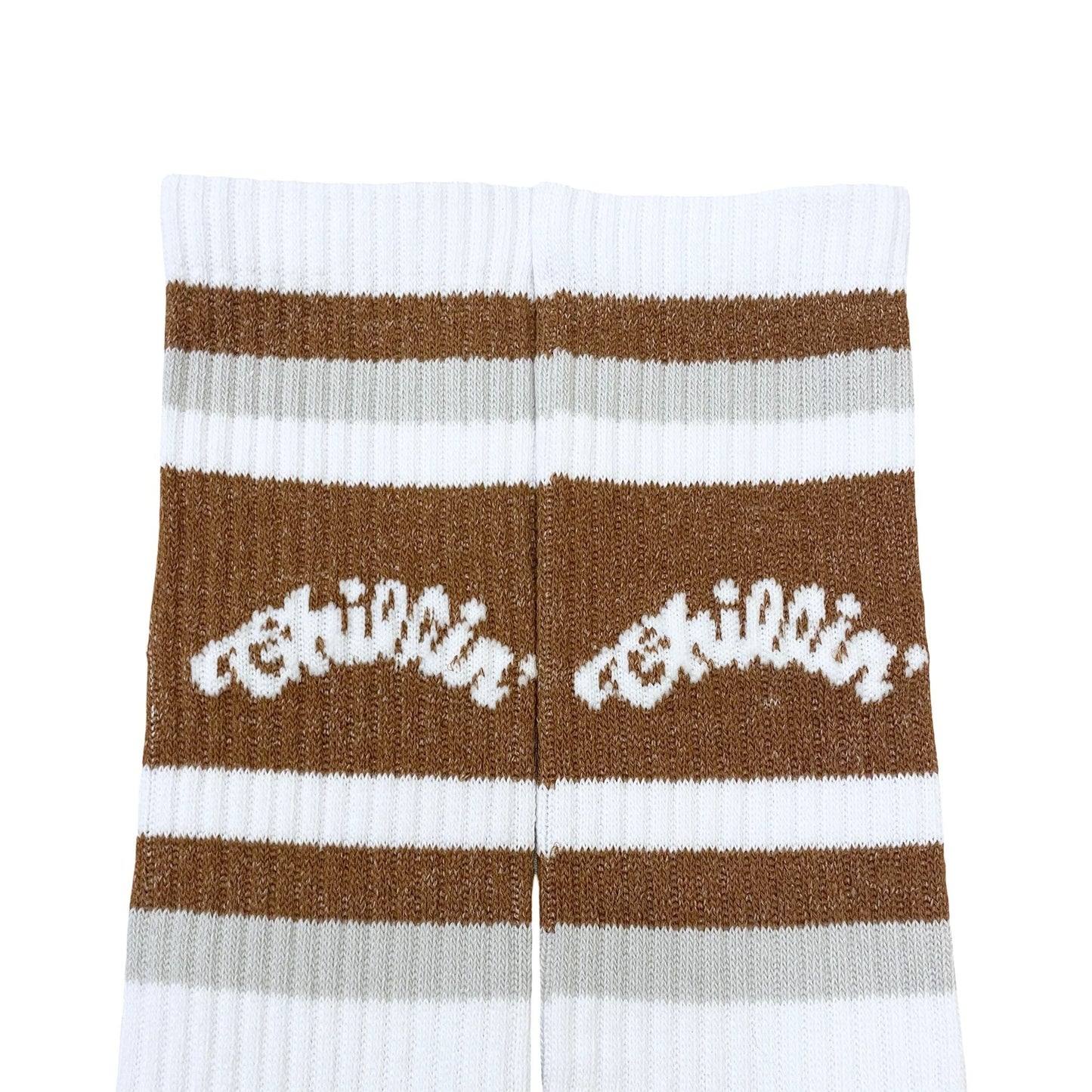 LUMINOUS LOGO SOCKS - BROWN