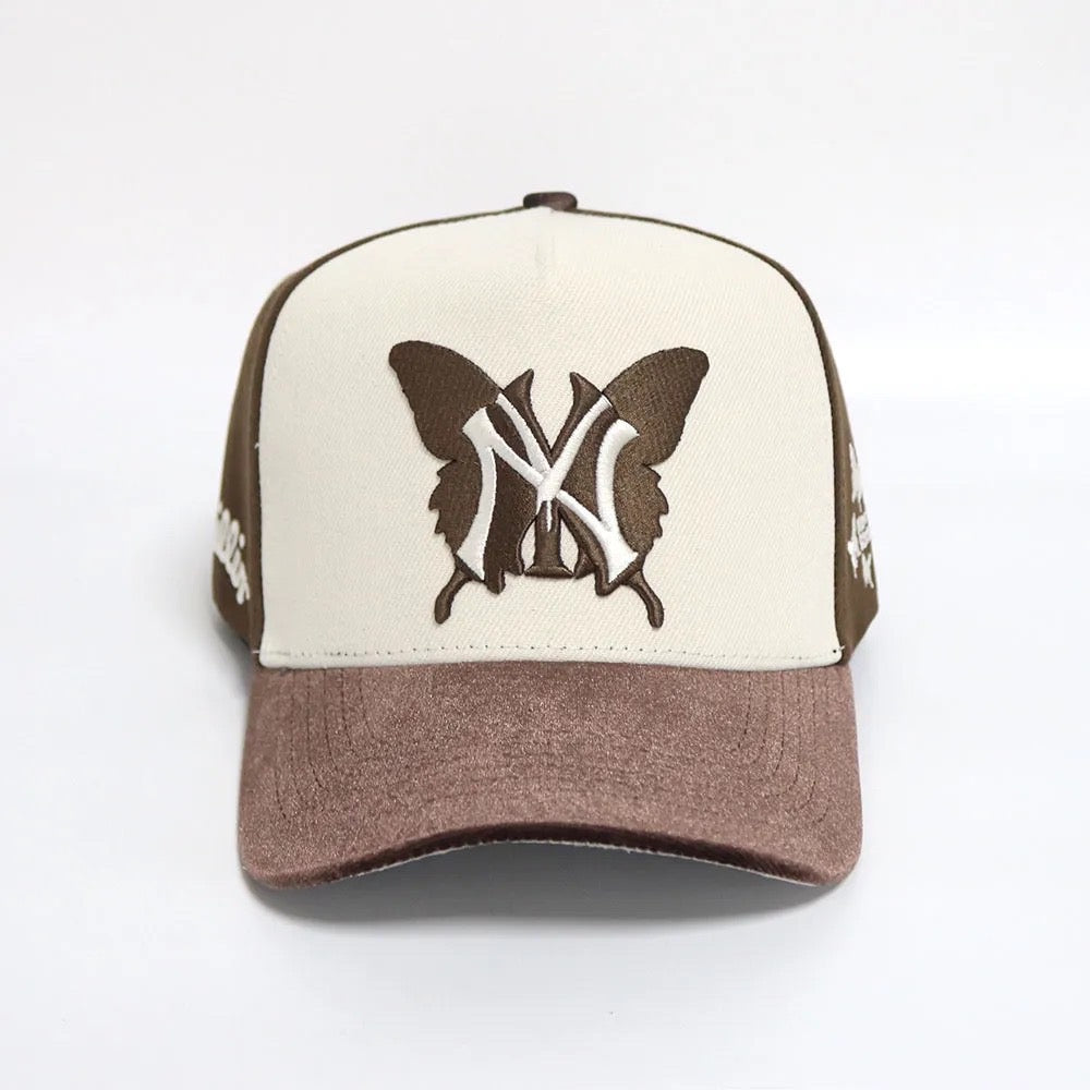 NY BUTTERFLY 5PANEL CAP - BROWN
