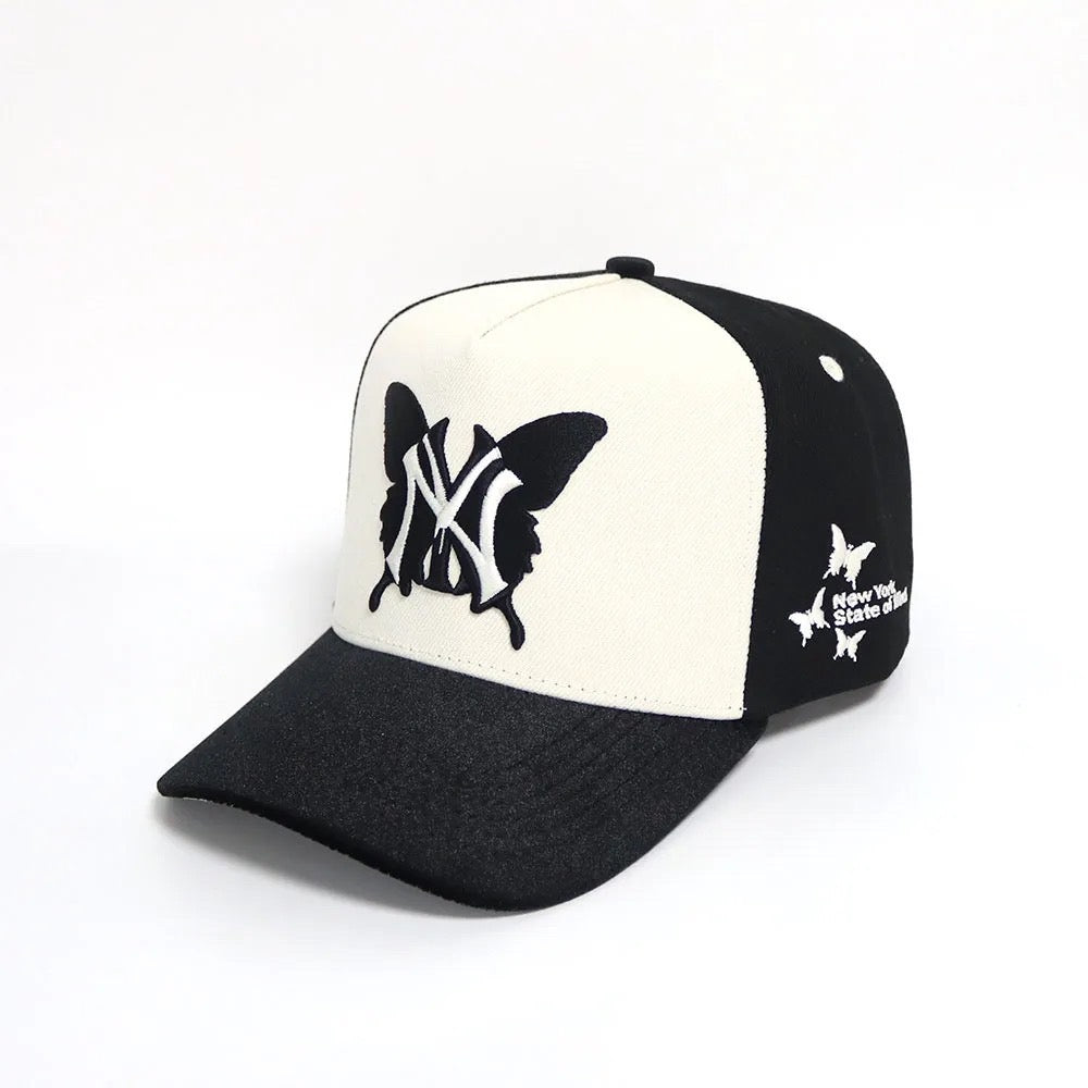 NY BUTTERFLY 5PANEL CAP - BLACK