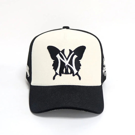 NY BUTTERFLY 5PANEL CAP - BLACK