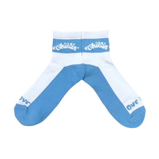 LOGO SOCKS (LOW)- SKY BLUE