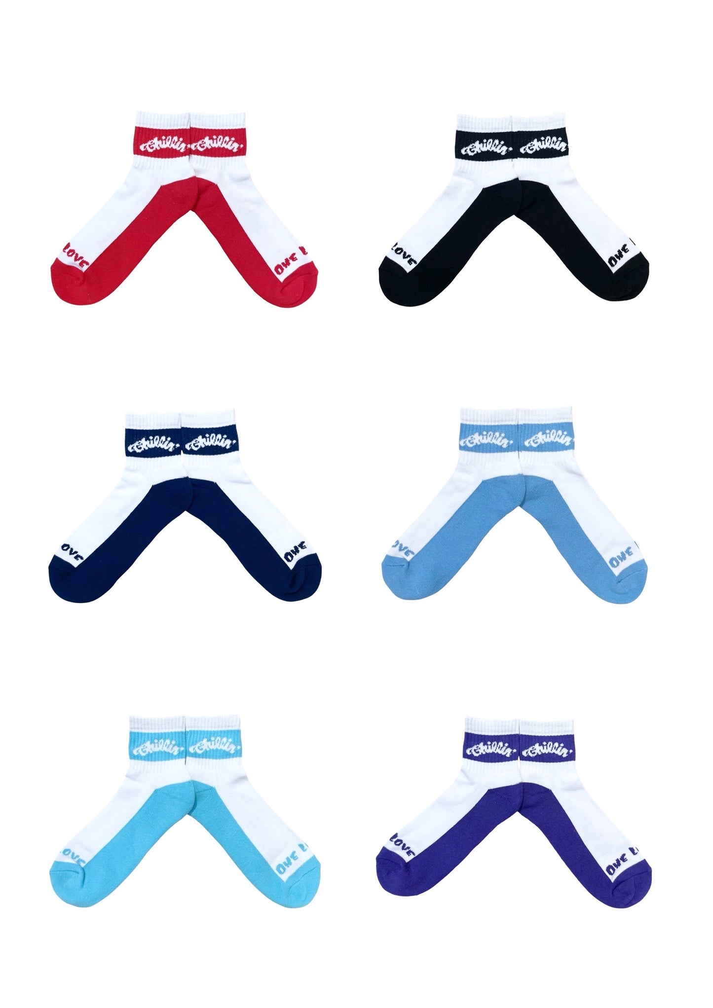 LOGO SOCKS (LOW)- SKY BLUE