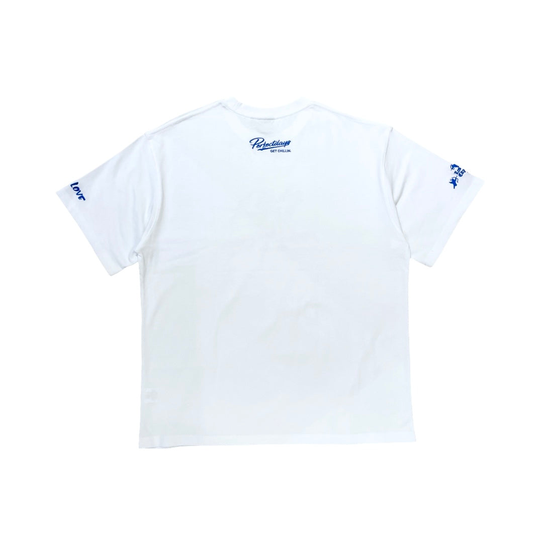 LA ANGEL S/S TEE - WHITE / BLUE