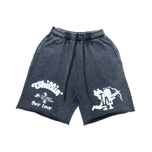 LA ANGEL PIGMENT SHORTS - BLACK