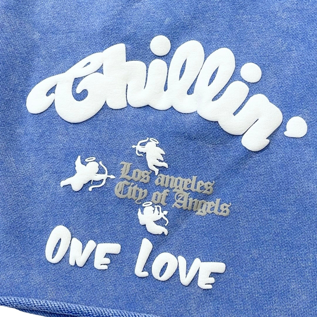 LA ANGEL PIGMENT SHORTS - SKY BLUE