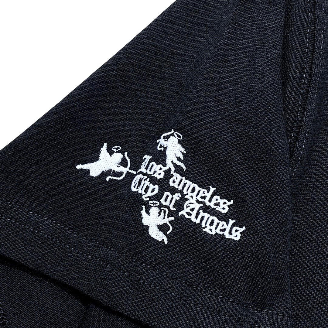 LA ANGEL S/S TEE - BLACK / WHITE