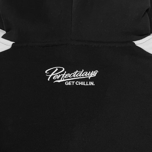 Women's LINE ZIP-UP SWEATSUIT SET - BLACK