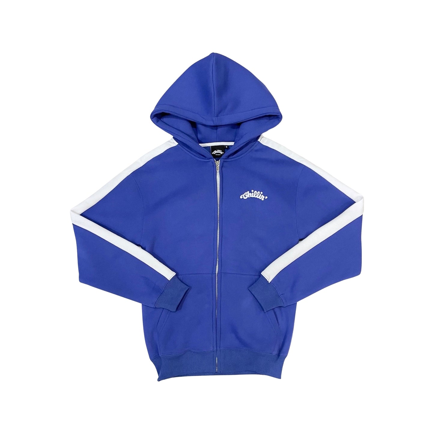 LINE ZIP-UP SWEATSUIT SET - BLUE