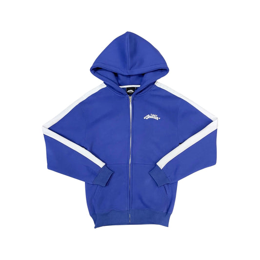 LINE ZIP-UP SWEATSUIT SET - BLUE