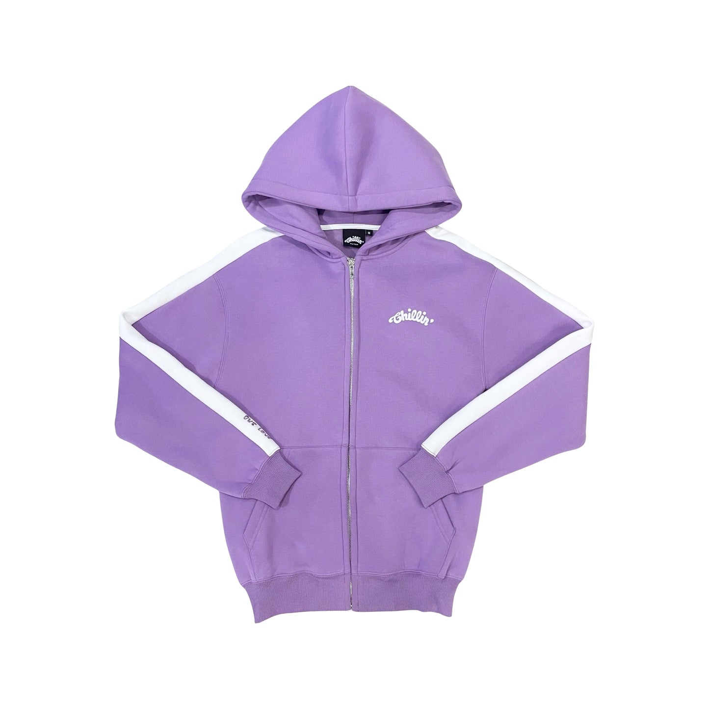 LINE ZIP-UP SWEATSUIT SET - PURPLE
