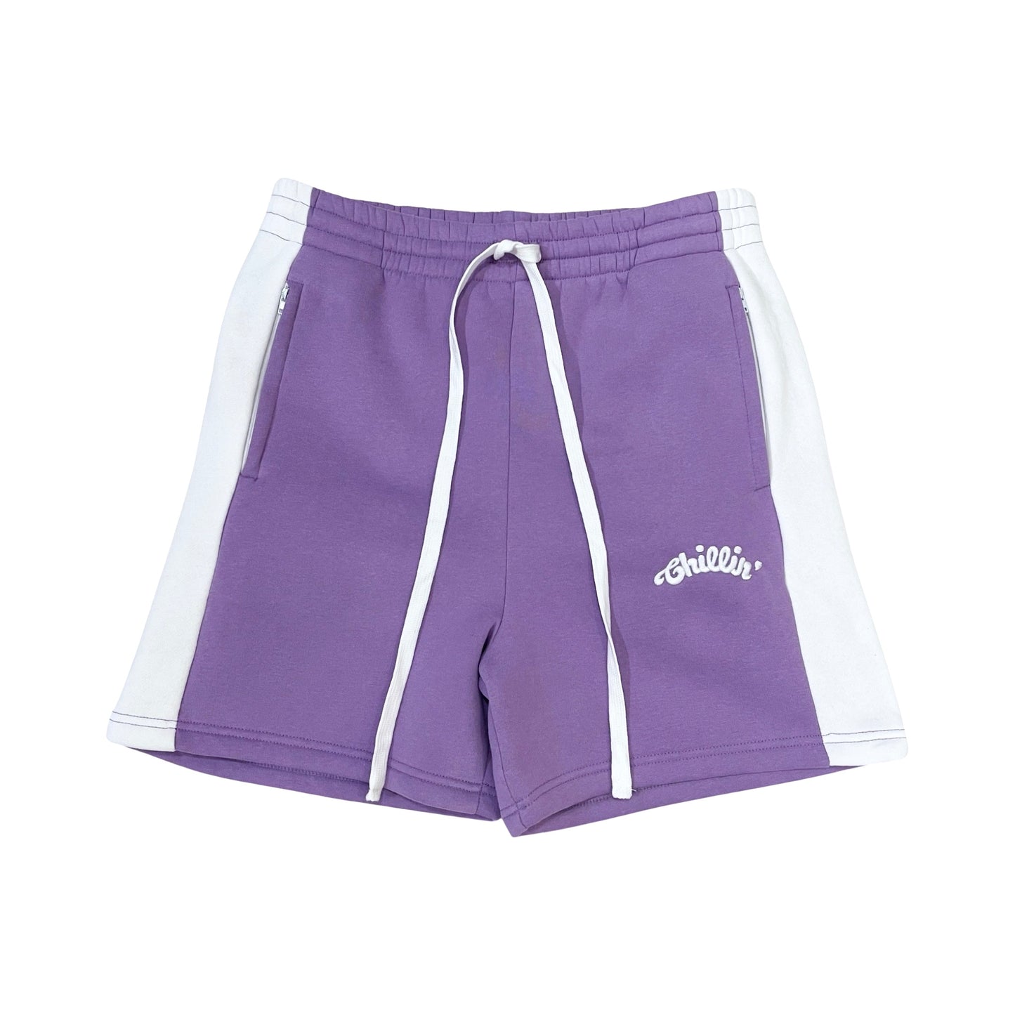 LINE ZIP-UP SWEATSUIT SET - PURPLE