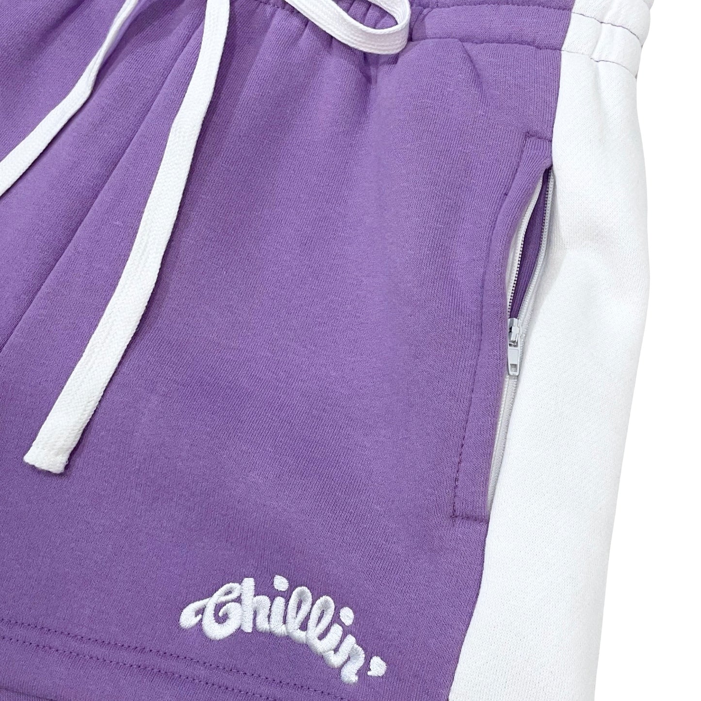 Women's LINE ZIP-UP SWEATSUIT SET - PURPLE