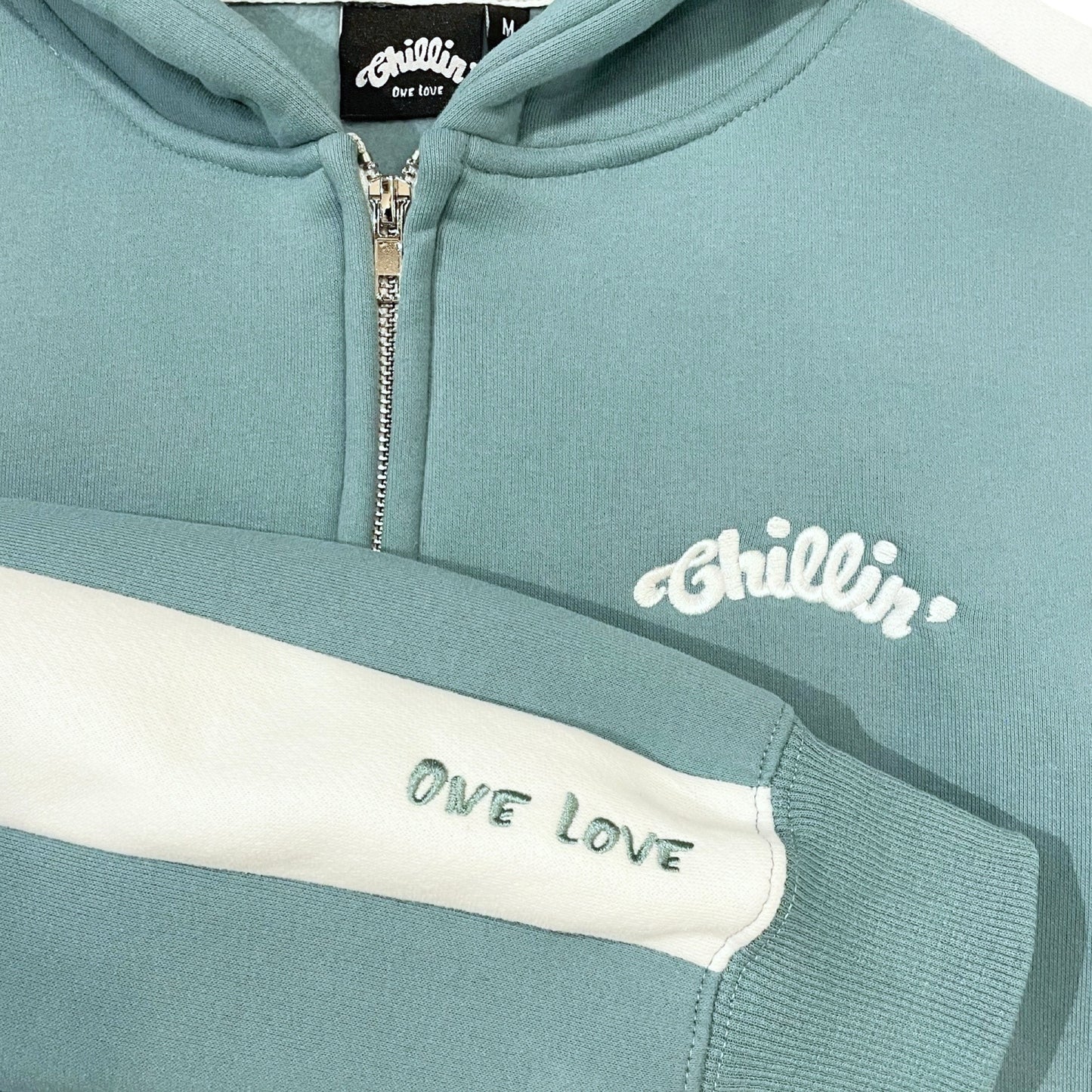 LINE ZIP-UP SWEATSUIT SET - MINT