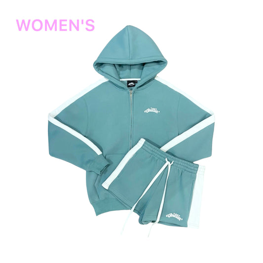 Women's LINE ZIP-UP SWEATSUIT SET - MINT