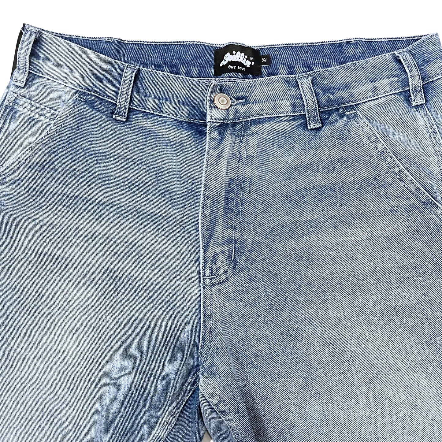 PAINTER DENIM SHORTS - L.BLUE