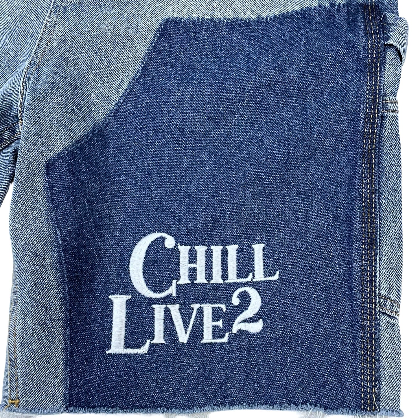 PAINTER DENIM SHORTS - BLUE