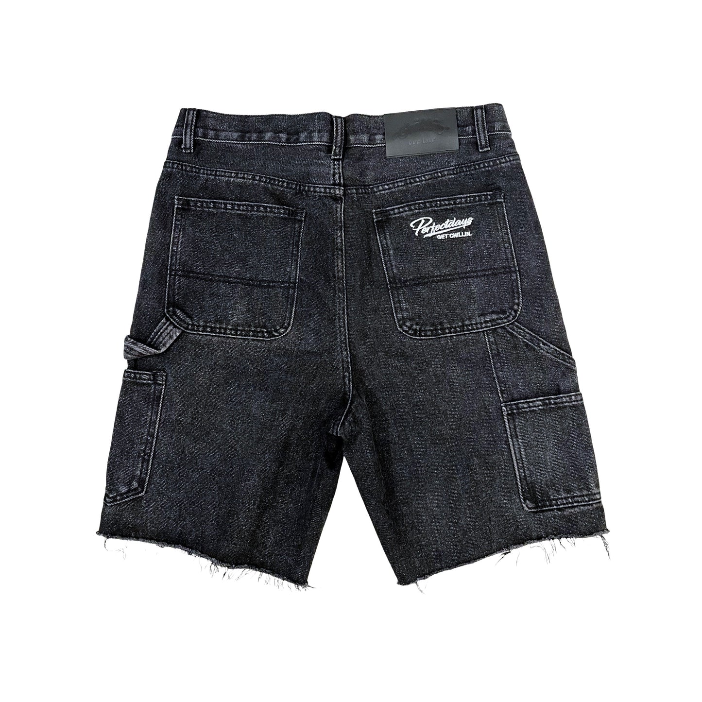 PAINTER DENIM SHORTS - BLACK