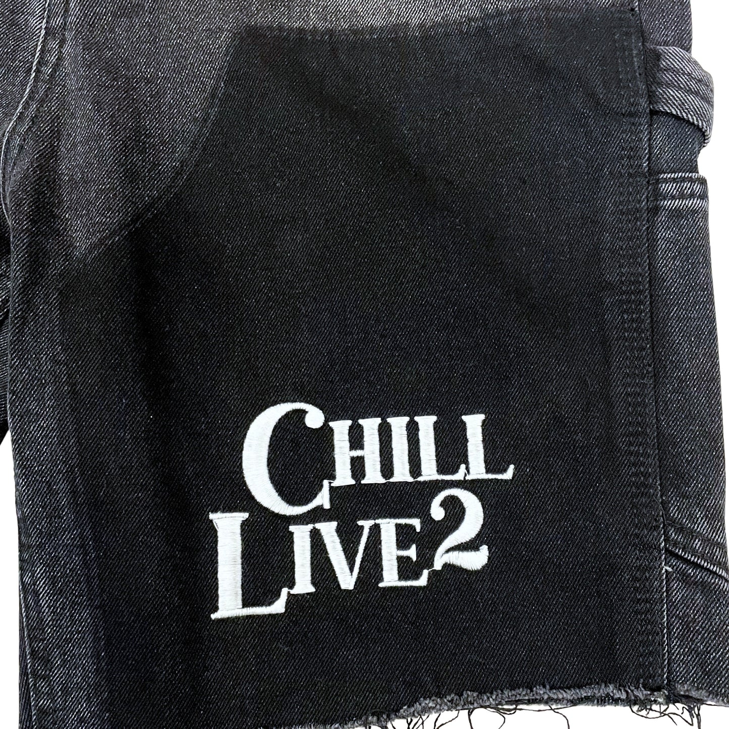 PAINTER DENIM SHORTS - BLACK