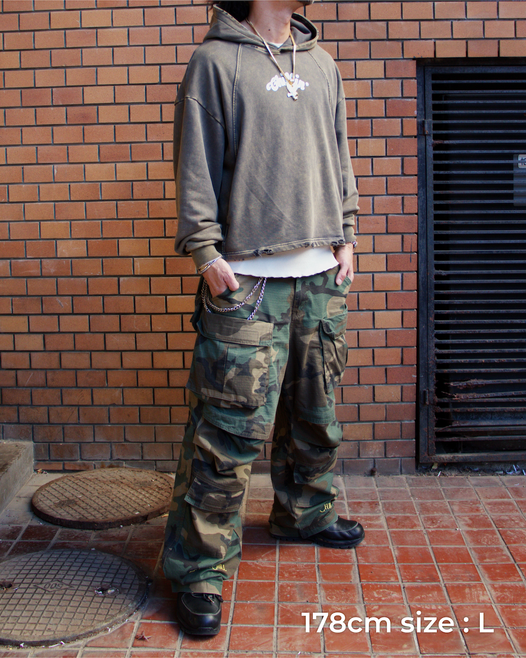 CROPPED HOODIE - GREY