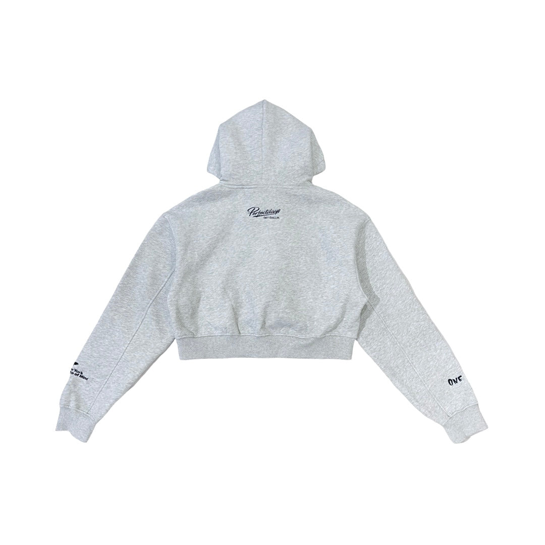 Women's NY BUTTERFLY HOODIE - GREY / BLACK
