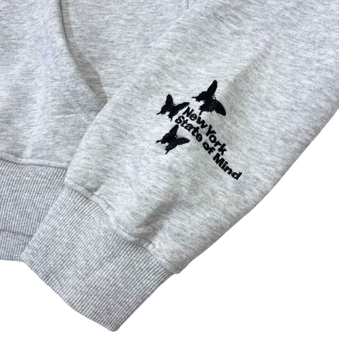 Women's NY BUTTERFLY HOODIE - GREY / BLACK