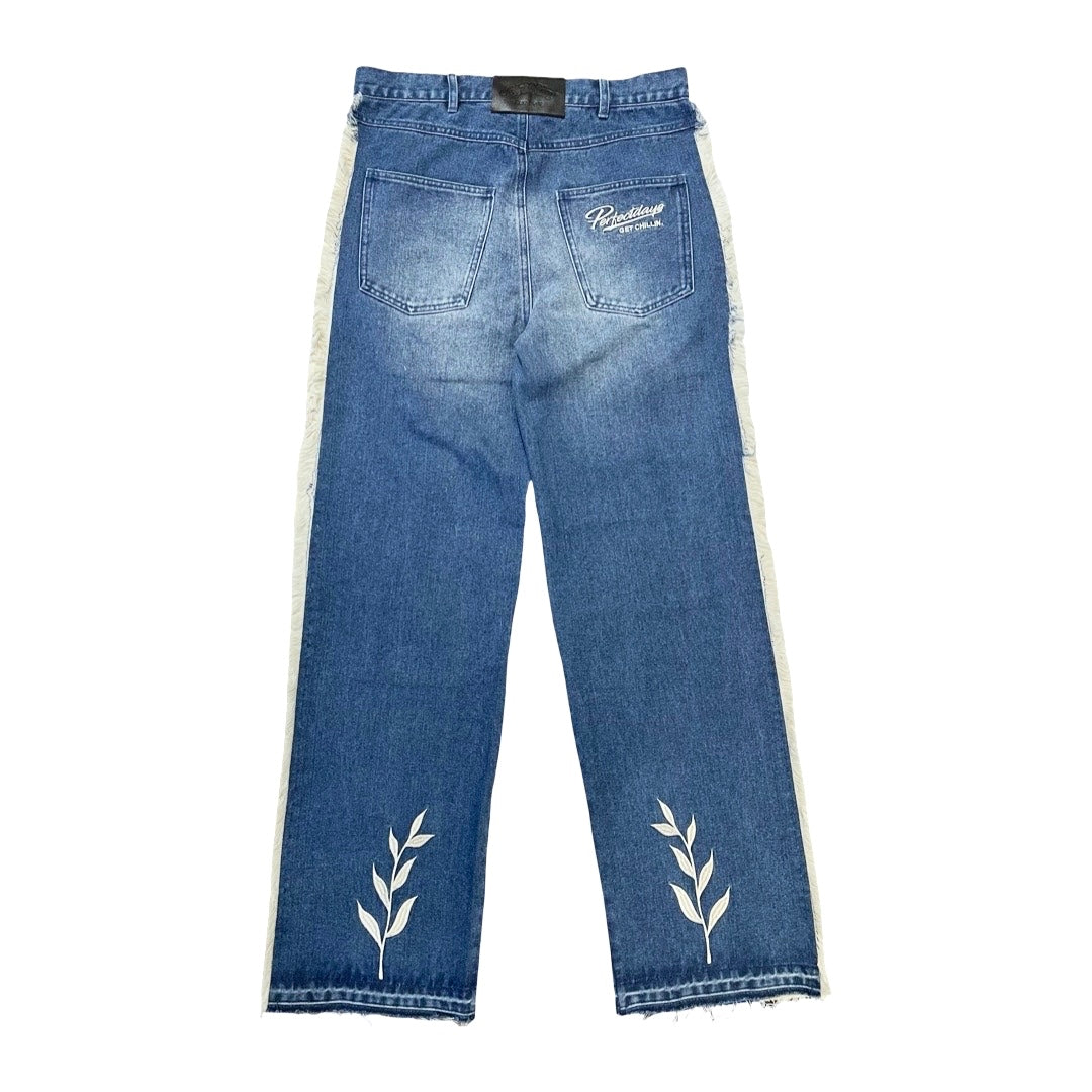 BREAK DENIM PANTS - BLUE