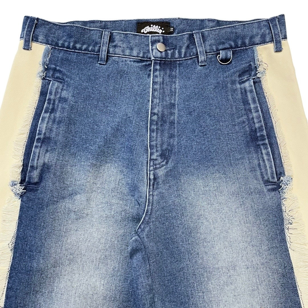 BREAK DENIM PANTS - BLUE
