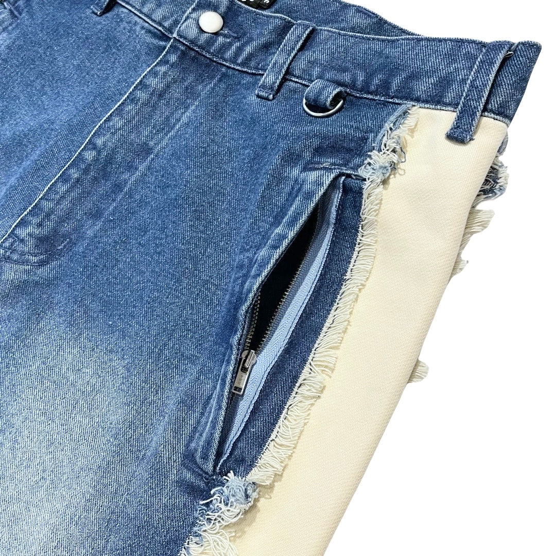 BREAK DENIM PANTS - BLUE