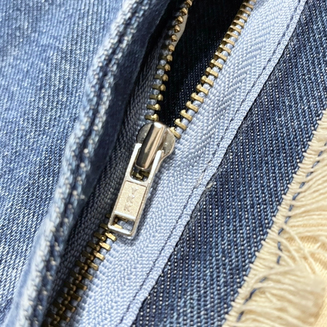 BREAK DENIM PANTS - BLUE