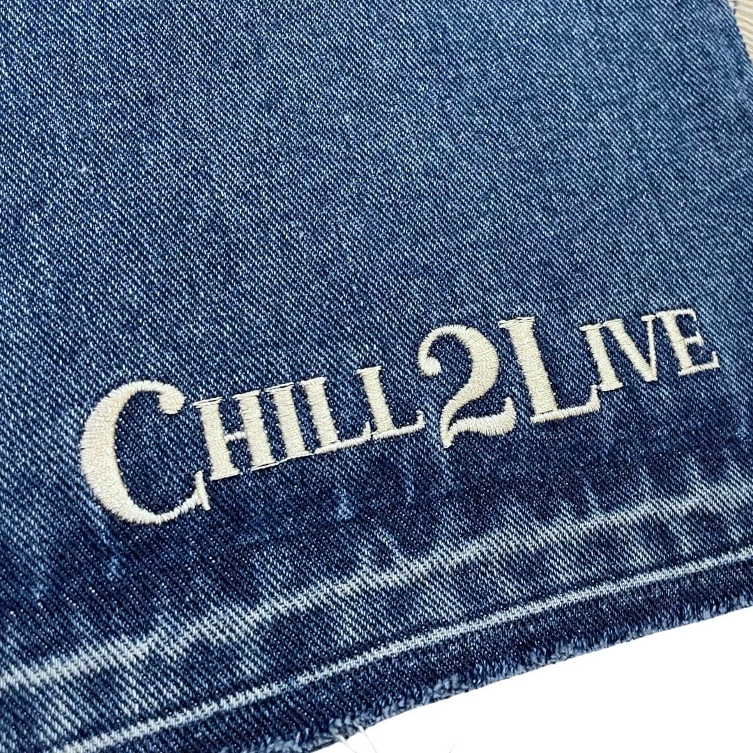 BREAK DENIM PANTS - BLUE