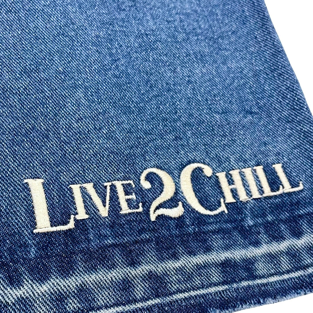 BREAK DENIM PANTS - BLUE