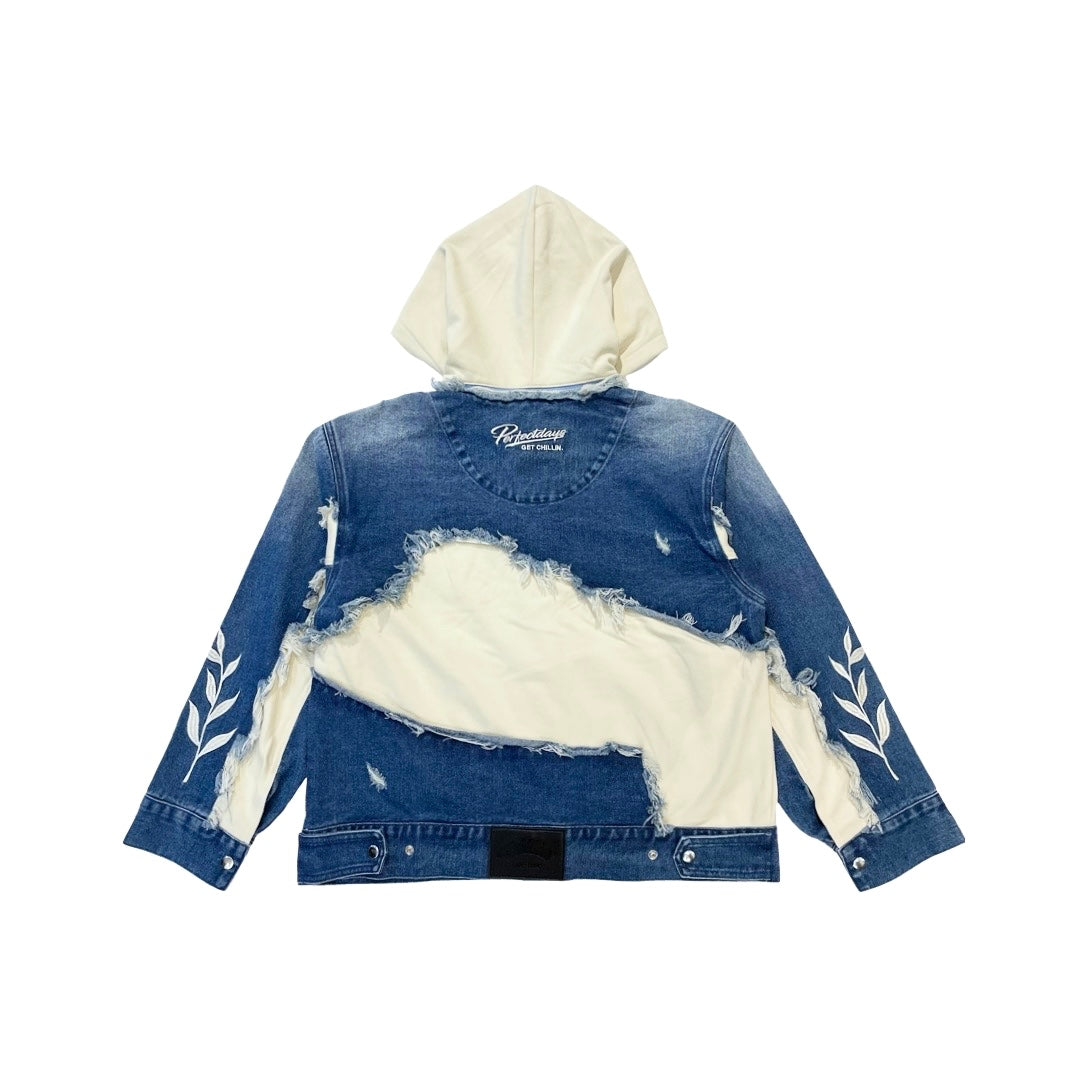 BREAK DENIM JACKET - BLUE