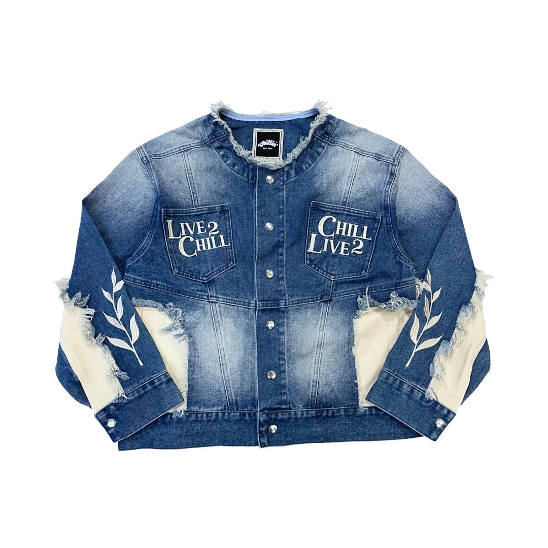 BREAK DENIM JACKET - BLUE