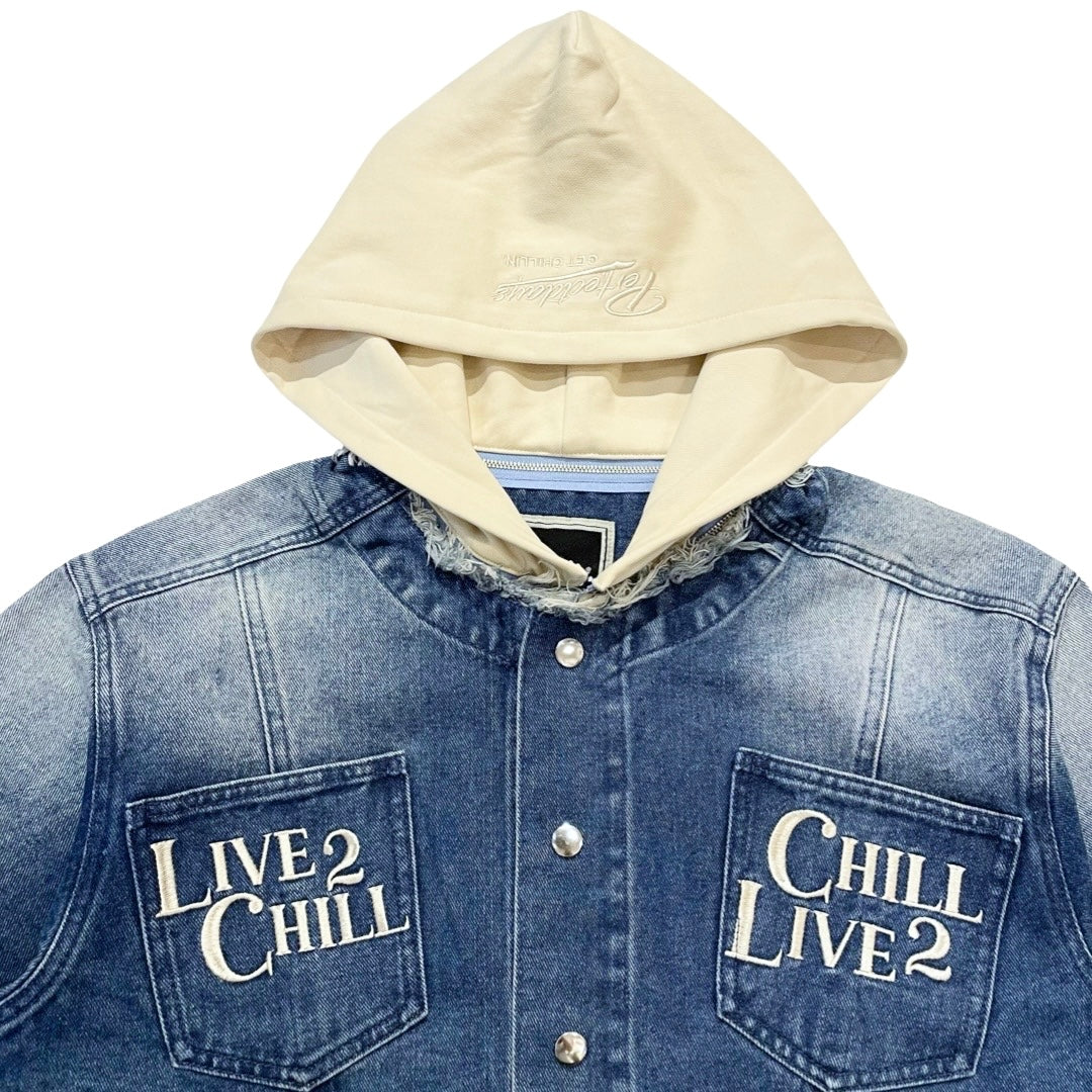 BREAK DENIM JACKET - BLUE