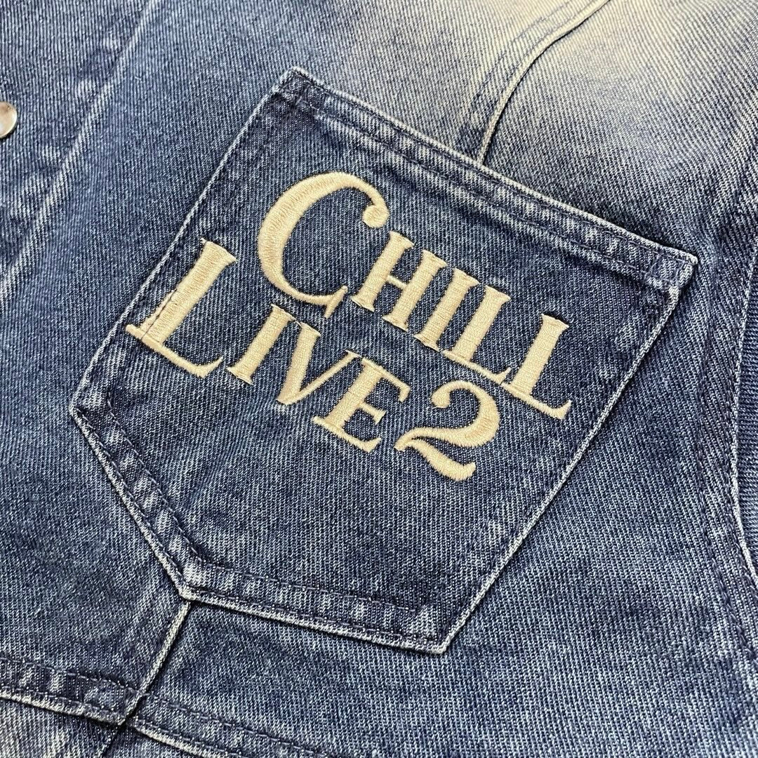 BREAK DENIM JACKET - BLUE