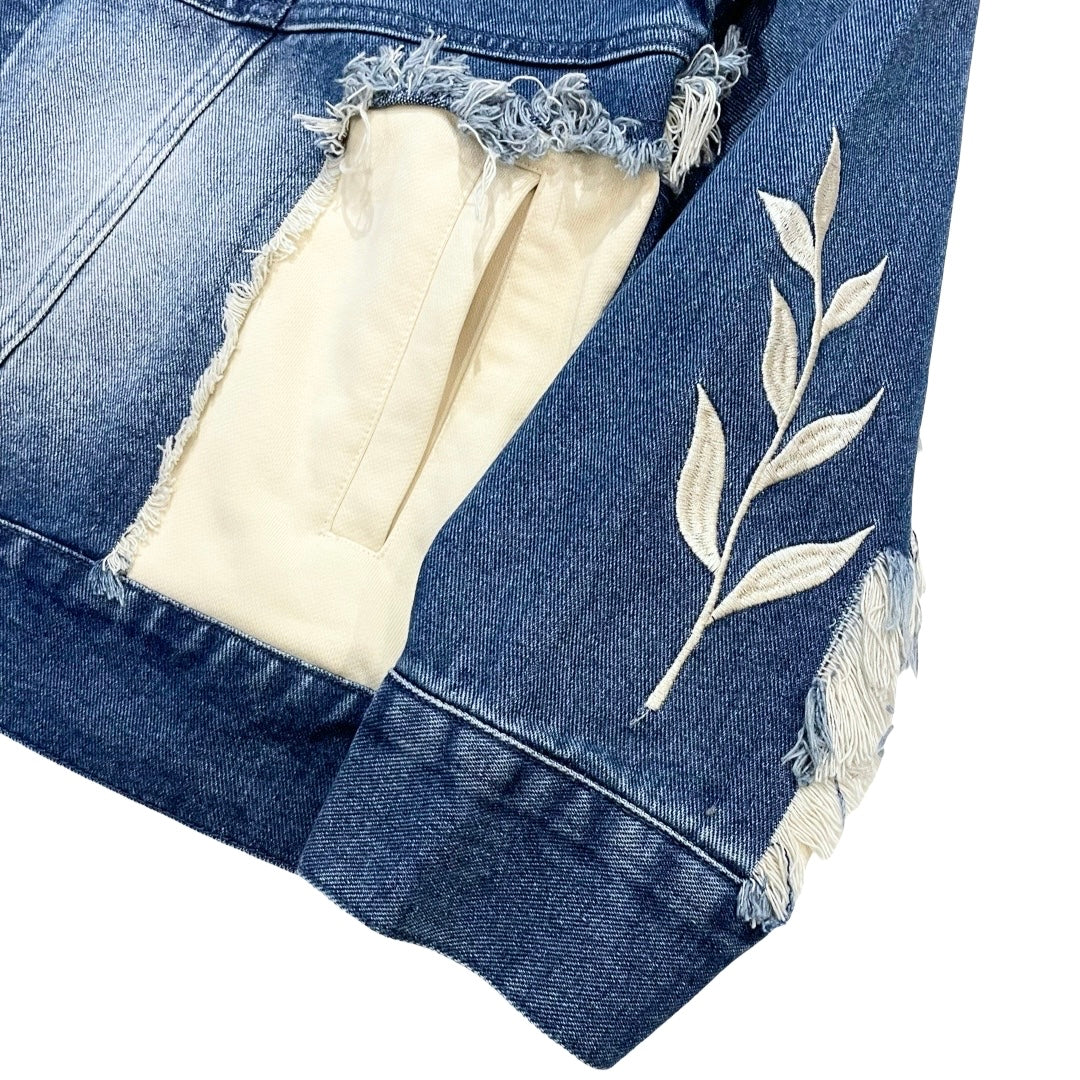 BREAK DENIM JACKET - BLUE