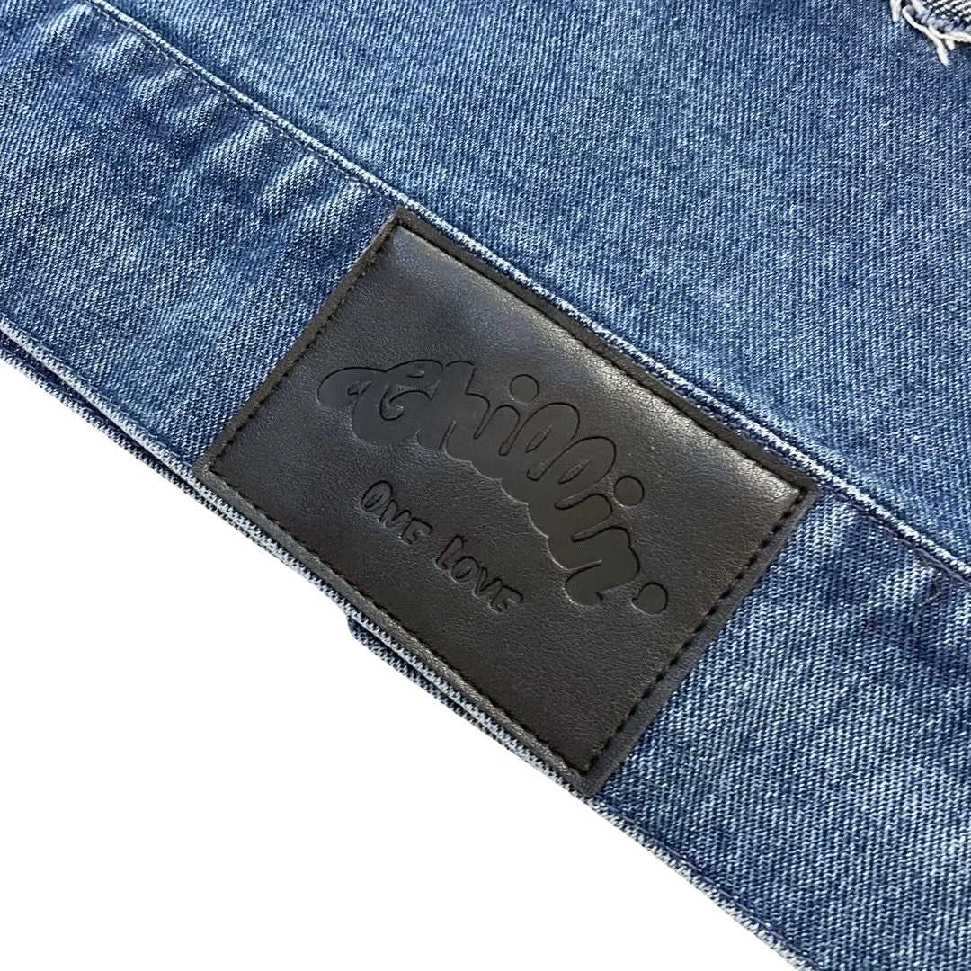 BREAK DENIM JACKET - BLUE