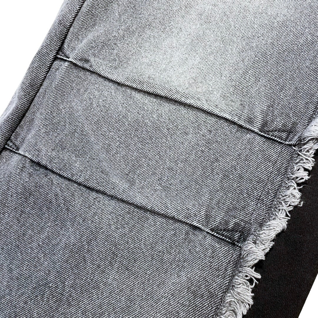BREAK DENIM PANTS - BLACK