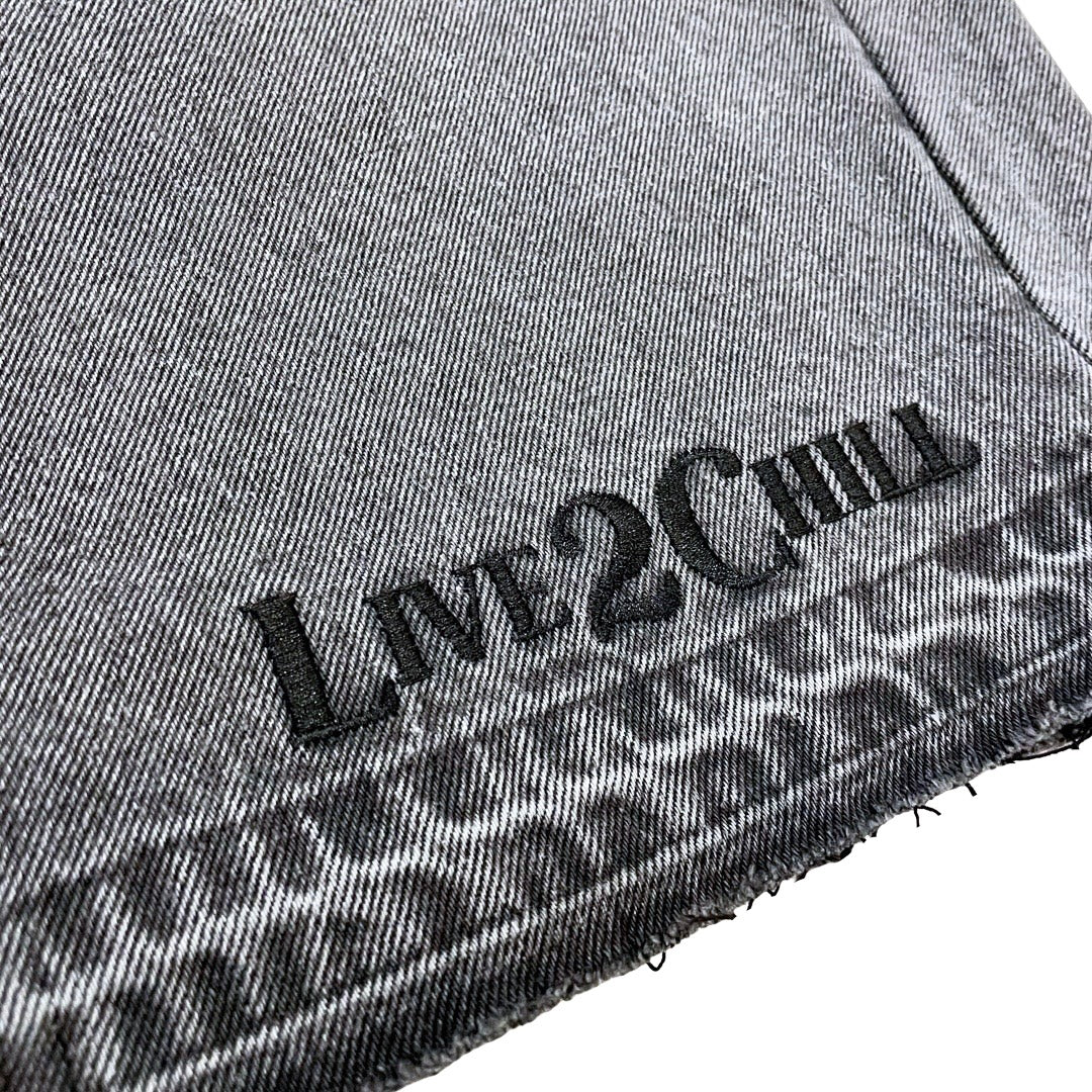 BREAK DENIM PANTS - BLACK