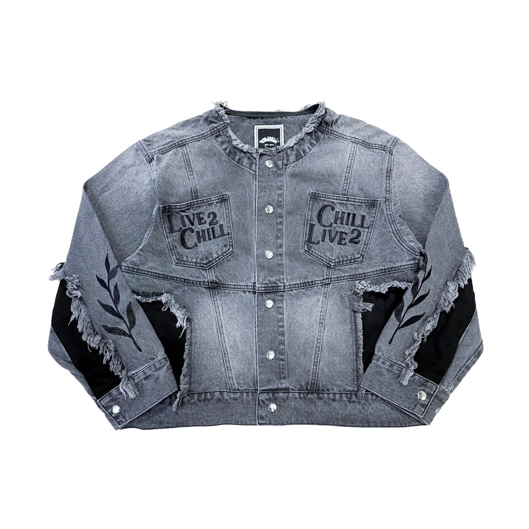 BREAK DENIM JACKET - BLACK